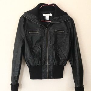 Black Faux Leather Jacket